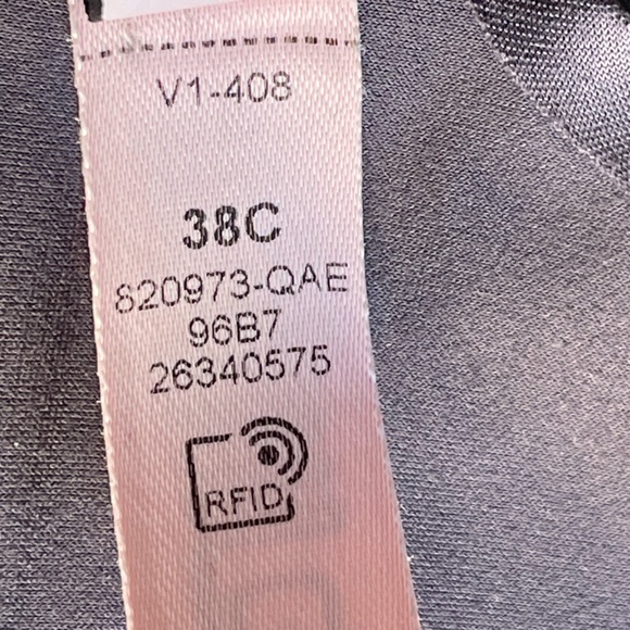 Victoria’s Secret Lined Semi Demi Womens 38C Bra Purple Gray Wireless - Picture 8 of 8